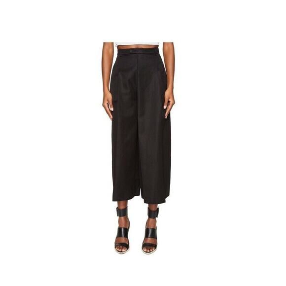 JEREMY SCOTT Summer Wide-legged Trousers Black Size 12 US - Picture 2 of 3